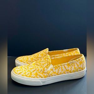 Keds Double Decker Floral Yellow Slip On Shoes